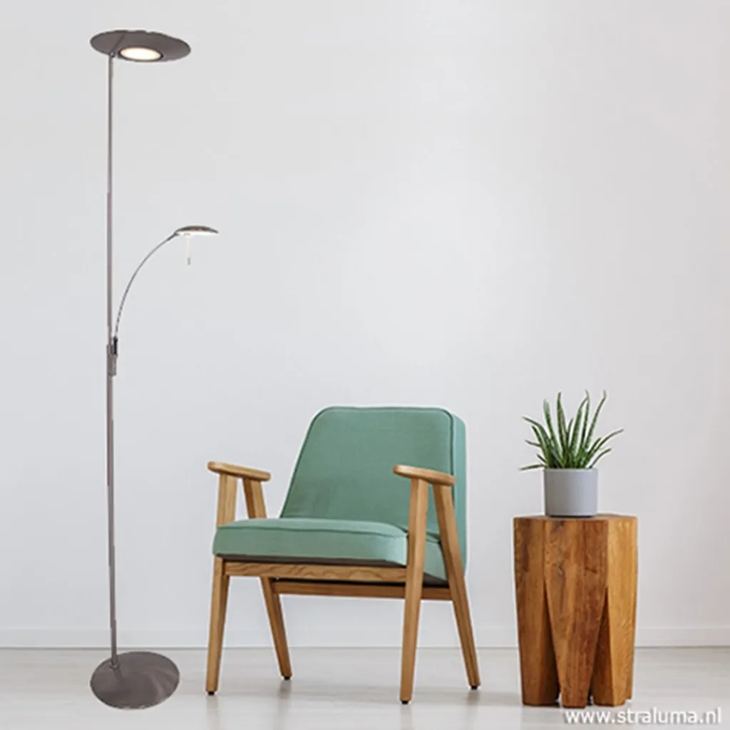 LED staande lamp-uplighter staal-dimbaar>Straluma Sale