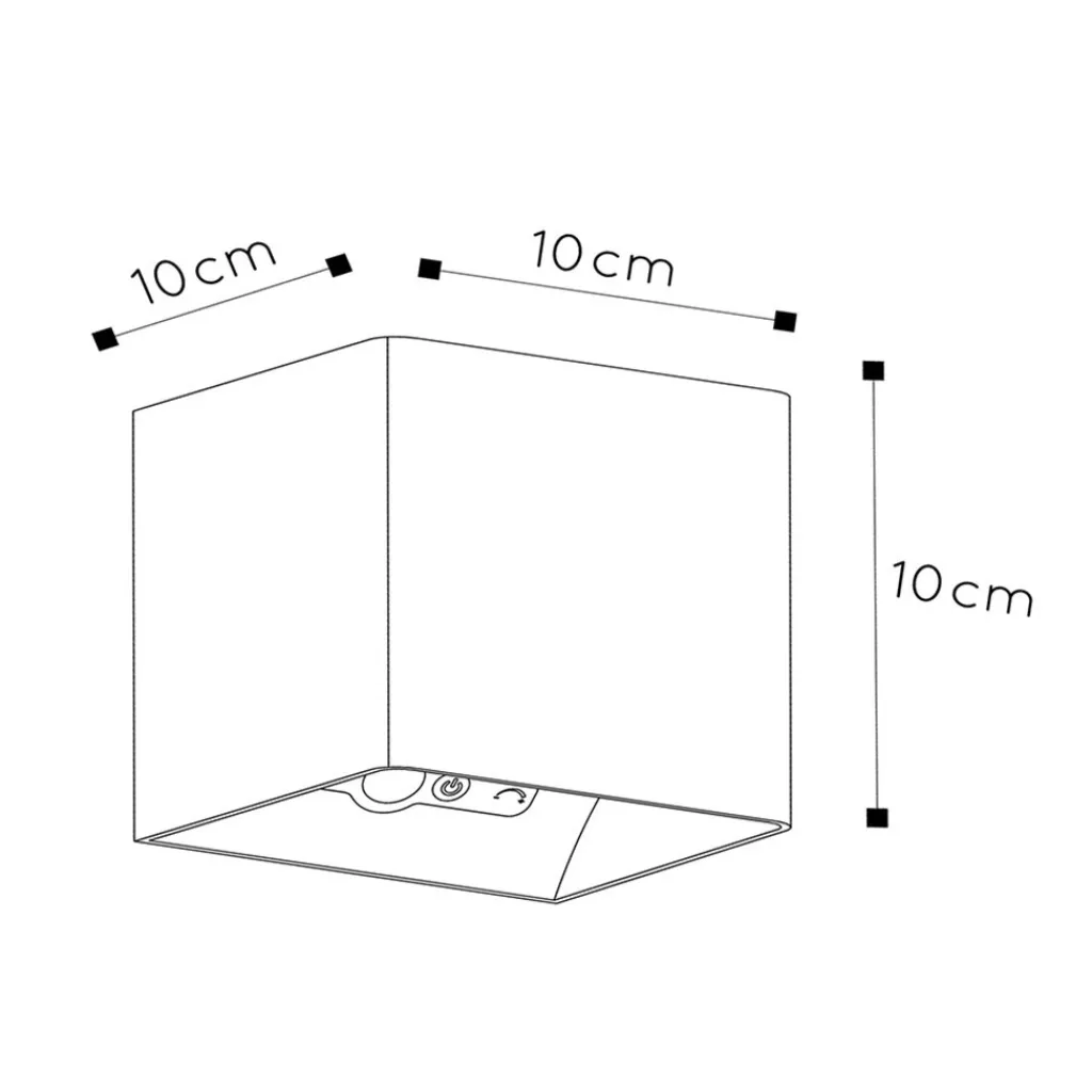 LED wandlamp oplaadbaar wit vierkant IP54>Straluma Sale
