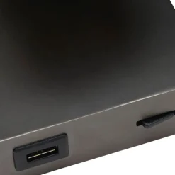 LED wandspot zwart staal met USB aansluiting><noscript><img width=