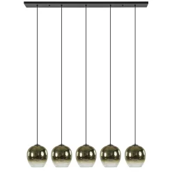 5-Lichts eettafelhanglamp gold gradient glas>Straluma Discount