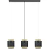 3-Lichts eettafelhanglamp webbing met zwart>Straluma Shop
