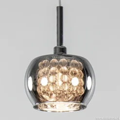 3-Lichts hanglamp chroom met smokey glazen kappen><noscript><img width=