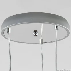 3-Lichts hanglamp chroom met smokey glazen kappen><noscript><img width=