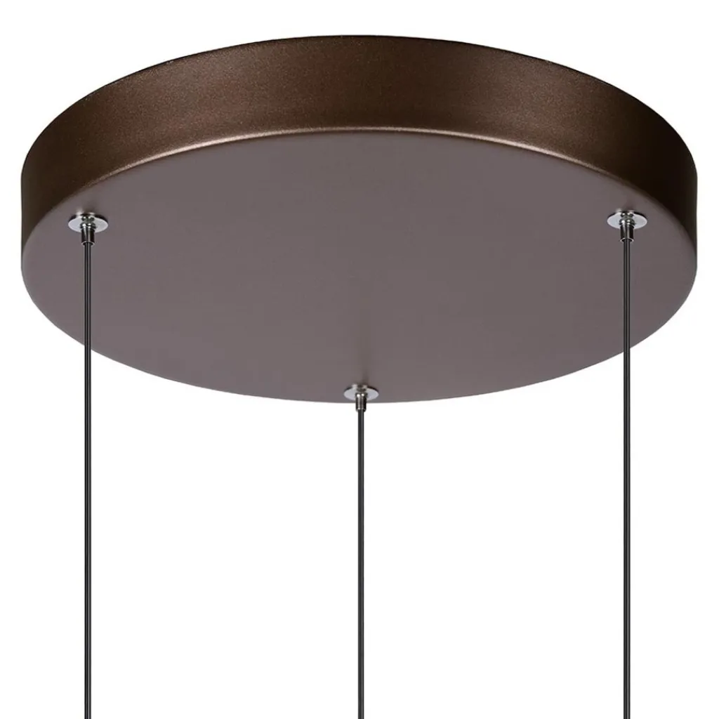 3-Lichts hanglamp LED cilinders bruin rond>Straluma Best Sale