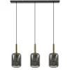 3-Lichts hanglamp Lekar antiek brons met smoke glas>Straluma Cheap