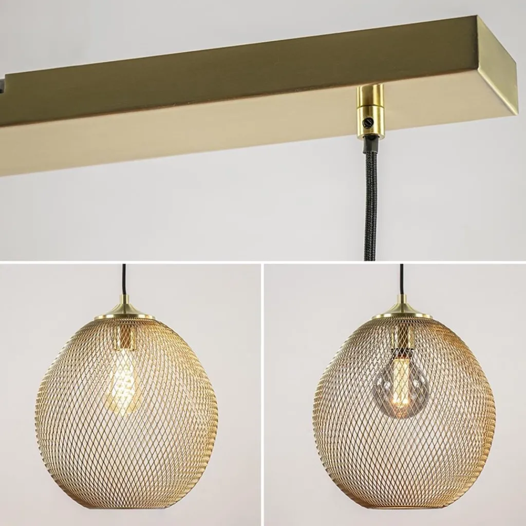 3-Lichts hanglamp Moroc goud Light and Living>Straluma New