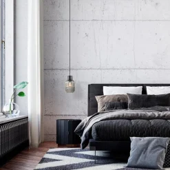 1-Lichts hanglamp zwart met smoke glazen cilinder><noscript><img width=