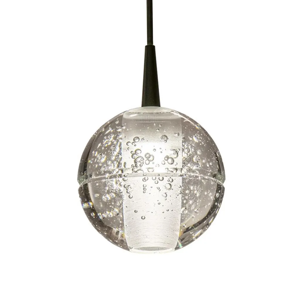 3-Lichts hanglamp zwart met helder glazen bollen>Straluma Sale