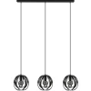 3-Lichts hanglamp zwart met ronde kappen>Straluma Hot