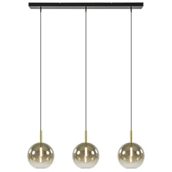 3-Lichts LED eettafelhanglamp met gold fading glas>Straluma Best