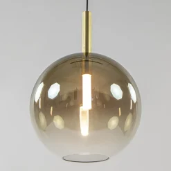 3-Lichts LED eettafelhanglamp met gold fading glas><noscript><img width=