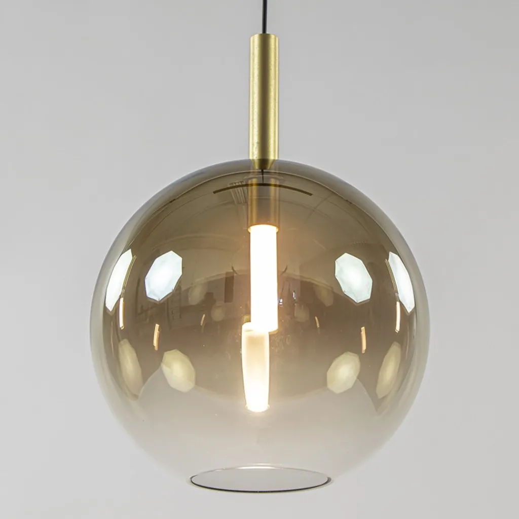 3-Lichts LED eettafelhanglamp met gold fading glas>Straluma Best