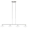 4-Lichts LED hanglamp staal met witte schotels dimbaar>Straluma Store