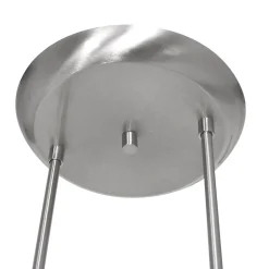 4-Lichts LED hanglamp staal met witte schotels dimbaar><noscript><img width=