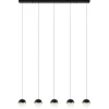 5-Lichts LED hanglamp zwart met diamant zand 3-standen dimbaar>Straluma Cheap