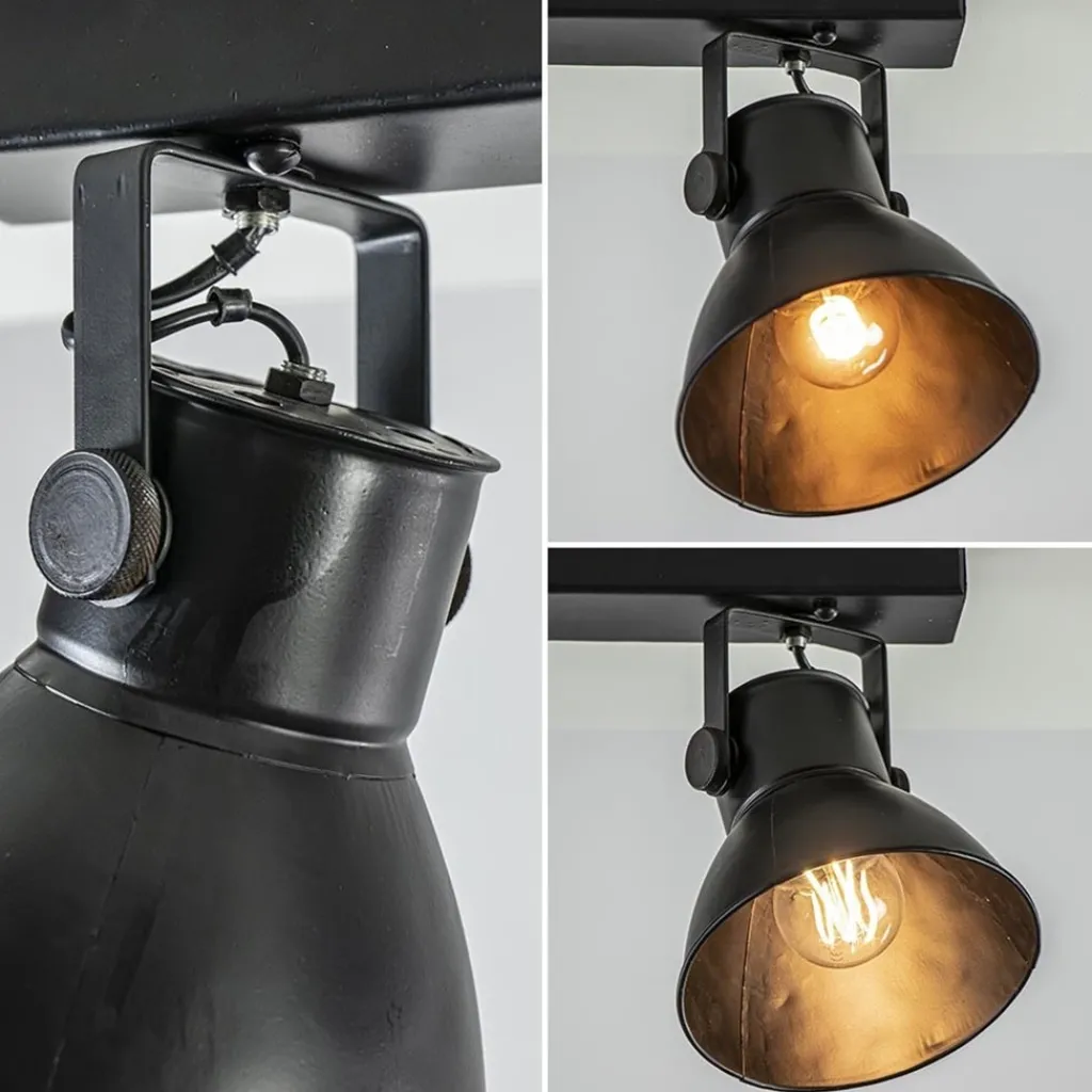 2-Lichts metalen plafondlamp Eliano mat zwart>Straluma Cheap