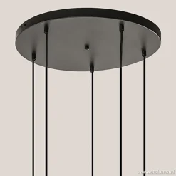 5-lichts plaat rond + pendels zwart ex.lb><noscript><img width=