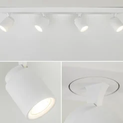 4-Lichts plafondspot balk wit metaal><noscript><img width=