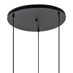 3-Lichts ronde hanglamp goud/mat zwart><noscript><img width=
