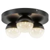 3-Lichts ronde LED plafondlamp zwart 3-standen dimbaar>Straluma Discount