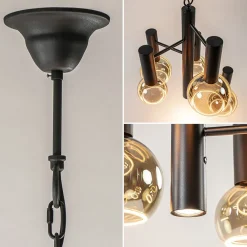 5-Lichts vide hanglamp textured black excl lichtbronnen><noscript><img width=
