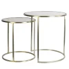 Light and Living bijzettafel Duarte set van 2 goud met bruin glas>Straluma Cheap