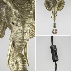 Light and Living wandlamp Elephant licht goud><noscript><img width=