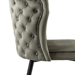 Luxe eetkamerstoel taupe met zwarte poot><noscript><img width=