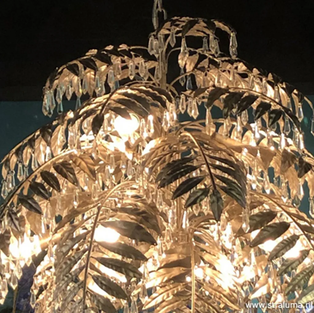 Luxe eettafelhanglamp palm oud zilver>Straluma Clearance