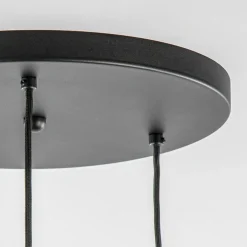 Luxe 3-lichts hanglamp rond met smoke glazen kappen><noscript><img width=