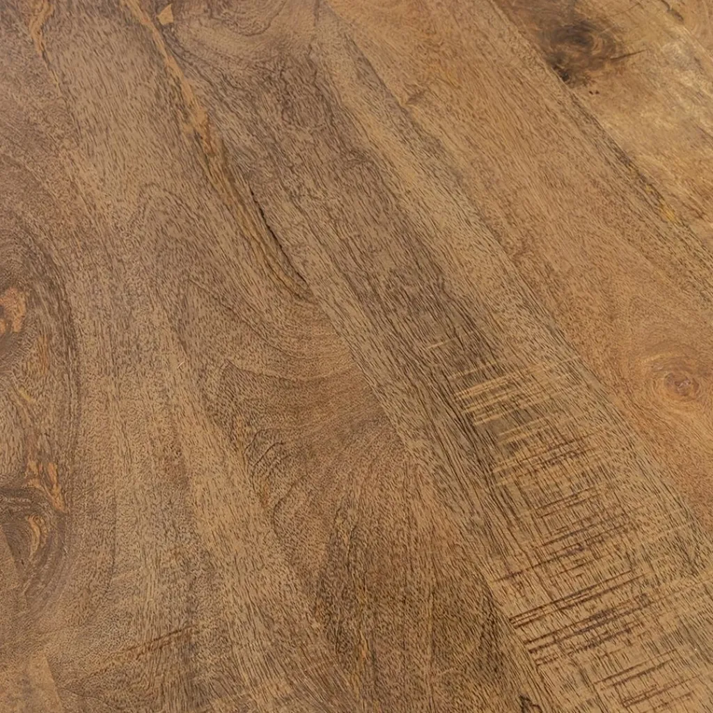 Mango houten eettafel rond met zwarte poot 130 cm>Straluma Sale