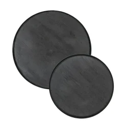 Mango houten koffietafel set van 2 zwart><noscript><img width=
