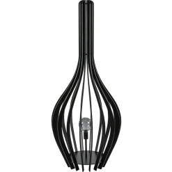Mat zwarte houten vloerlamp kegel groot>Straluma Cheap