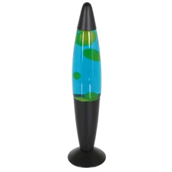 Mat zwarte lavalamp met blauw water en groene vlekken>Straluma Clearance