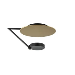 Mat zwarte LED plafondlamp met goud>Straluma Discount