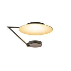 Mat zwarte LED plafondlamp met goud>Straluma Discount