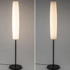 Moderne design vloerlamp zwart met opaal glas dim to warm>Straluma Flash Sale