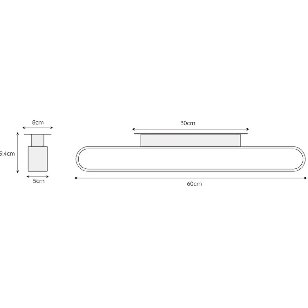 Moderne LED badkamer wandlamp zwart 60 cm>Straluma Flash Sale