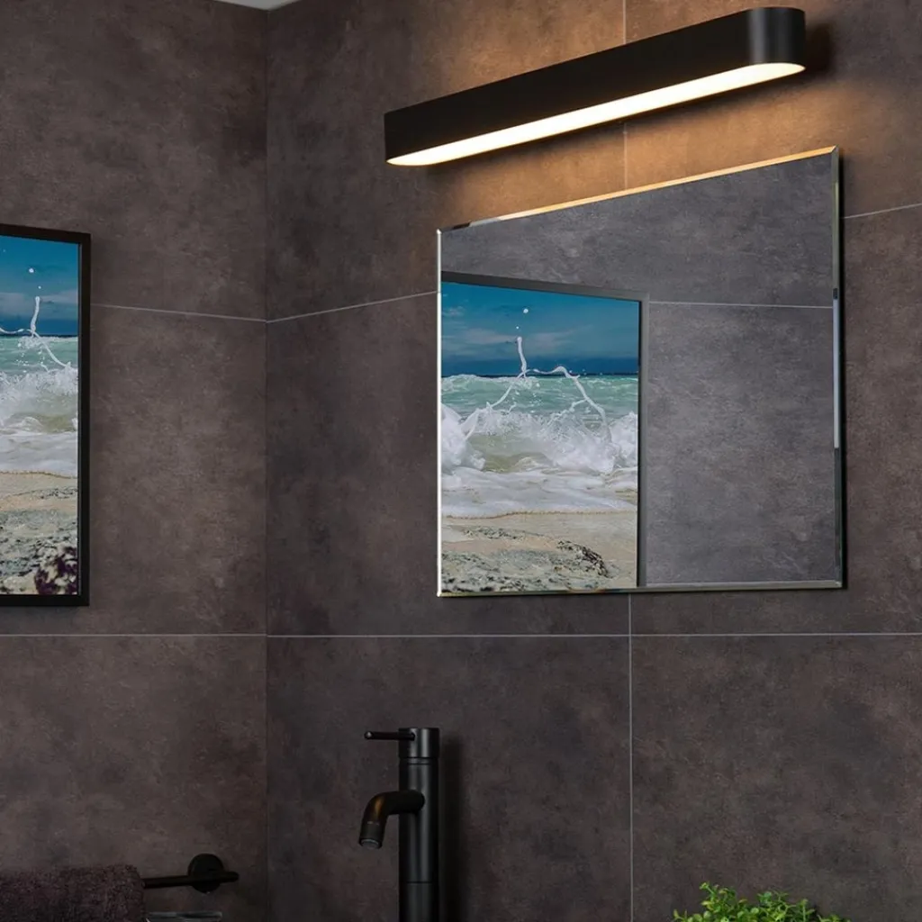 Moderne LED badkamer wandlamp zwart 60 cm>Straluma Flash Sale