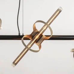 Moderne LED design hanglamp zwart met goud><noscript><img width=