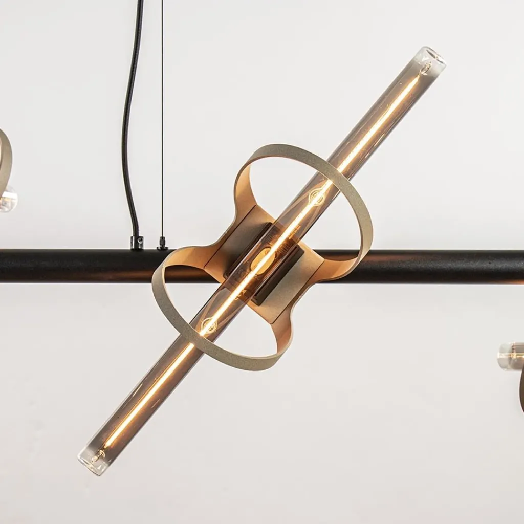 Moderne LED design hanglamp zwart met goud>Straluma New