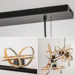 Moderne LED design hanglamp zwart met goud><noscript><img width=