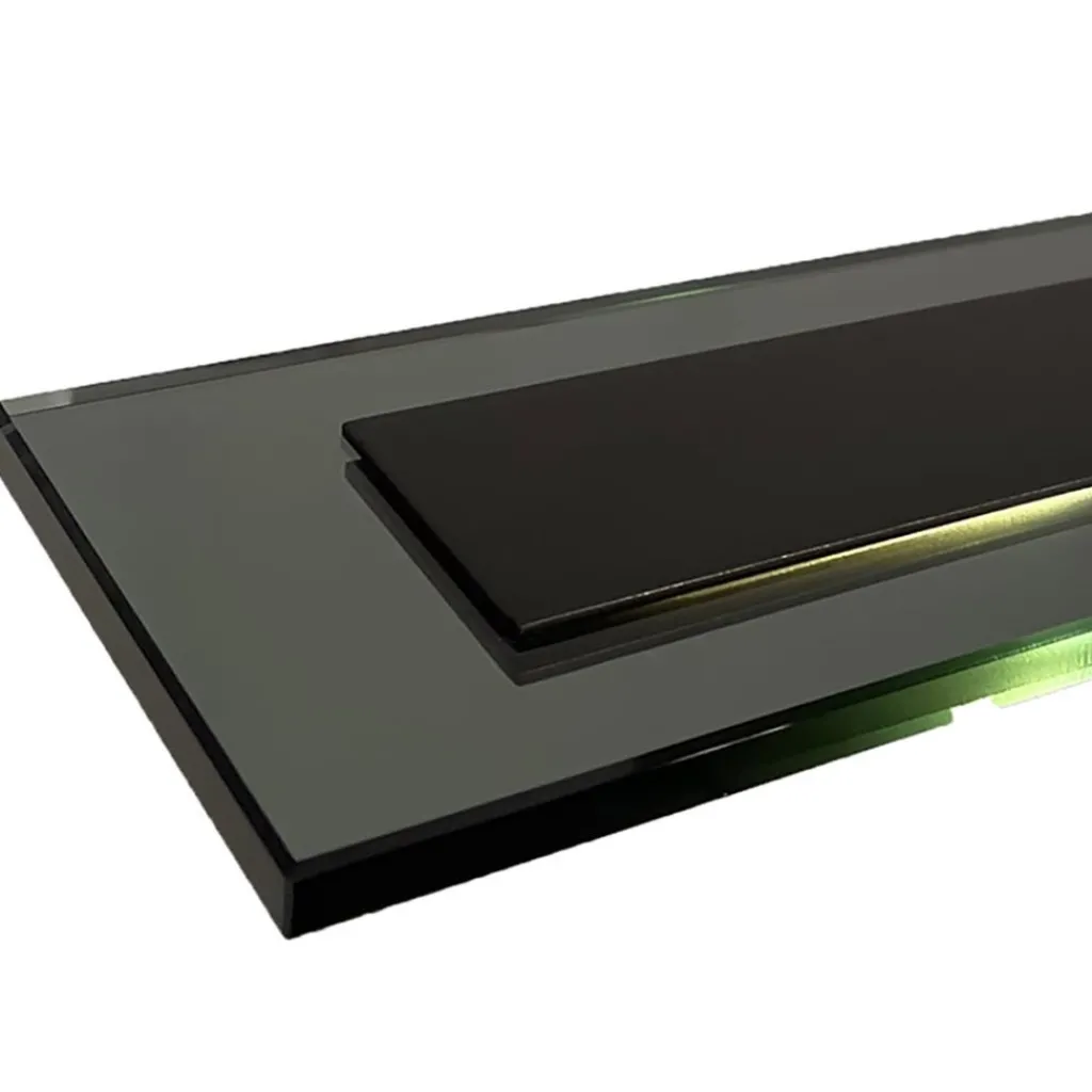 Moderne LED hanglamp balk mat zwart met smoke glas>Straluma Best Sale