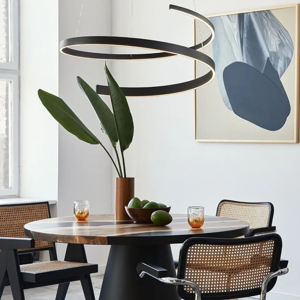 Moderne LED hanglamp rond met dim to warm functie>Straluma Best Sale