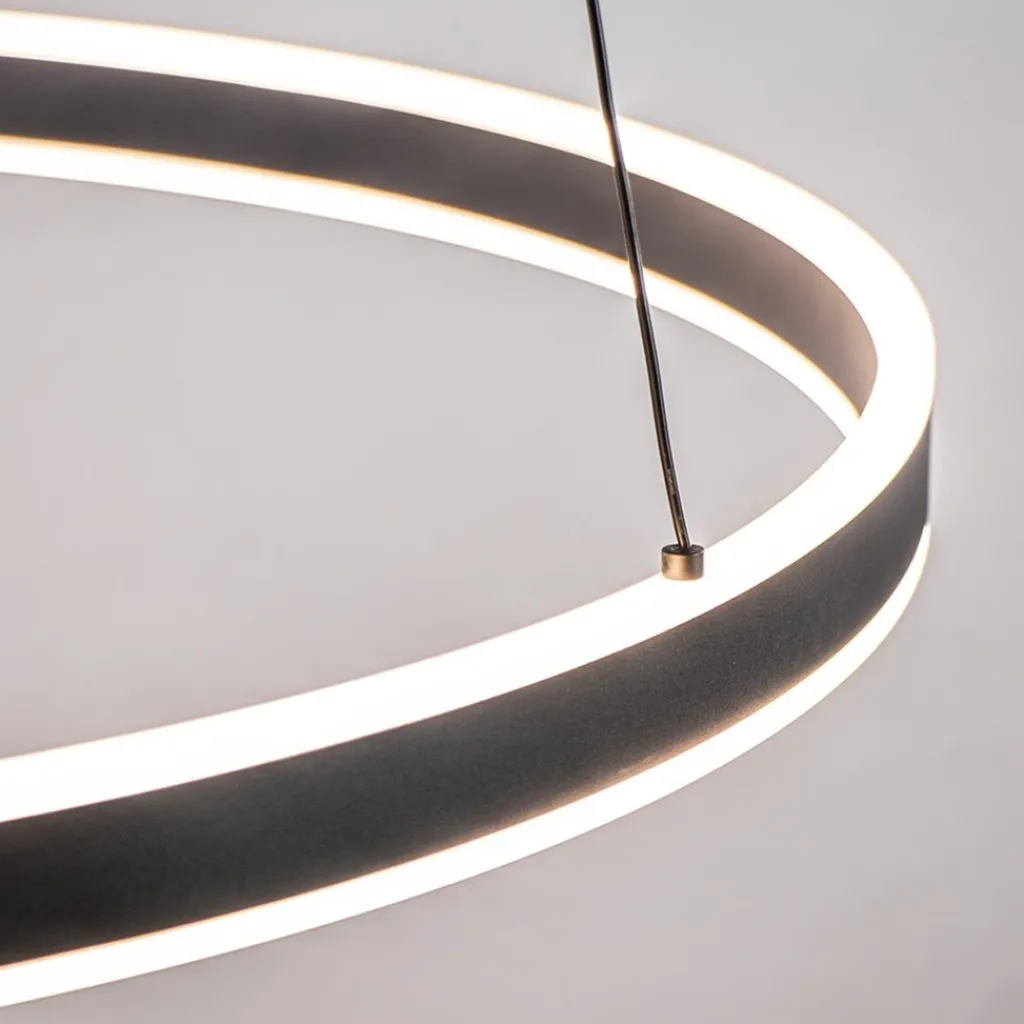 Moderne LED hanglamp zwarte ring 80 cm>Straluma Best Sale