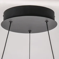 Moderne LED hanglamp zwarte ring 80 cm><noscript><img width=