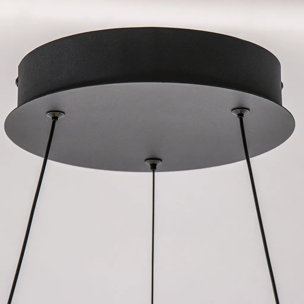 Moderne LED hanglamp zwarte ring 80 cm>Straluma Best Sale