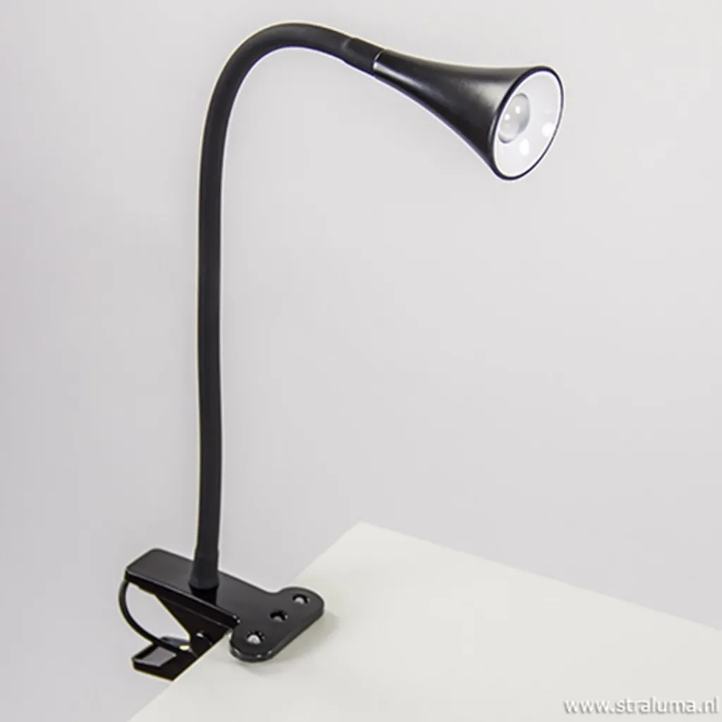 Moderne LED klemspot leeslamp zwart>Straluma Store