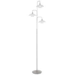Moderne 3-lichts LED vloerlamp geborsteld staal>Straluma Online