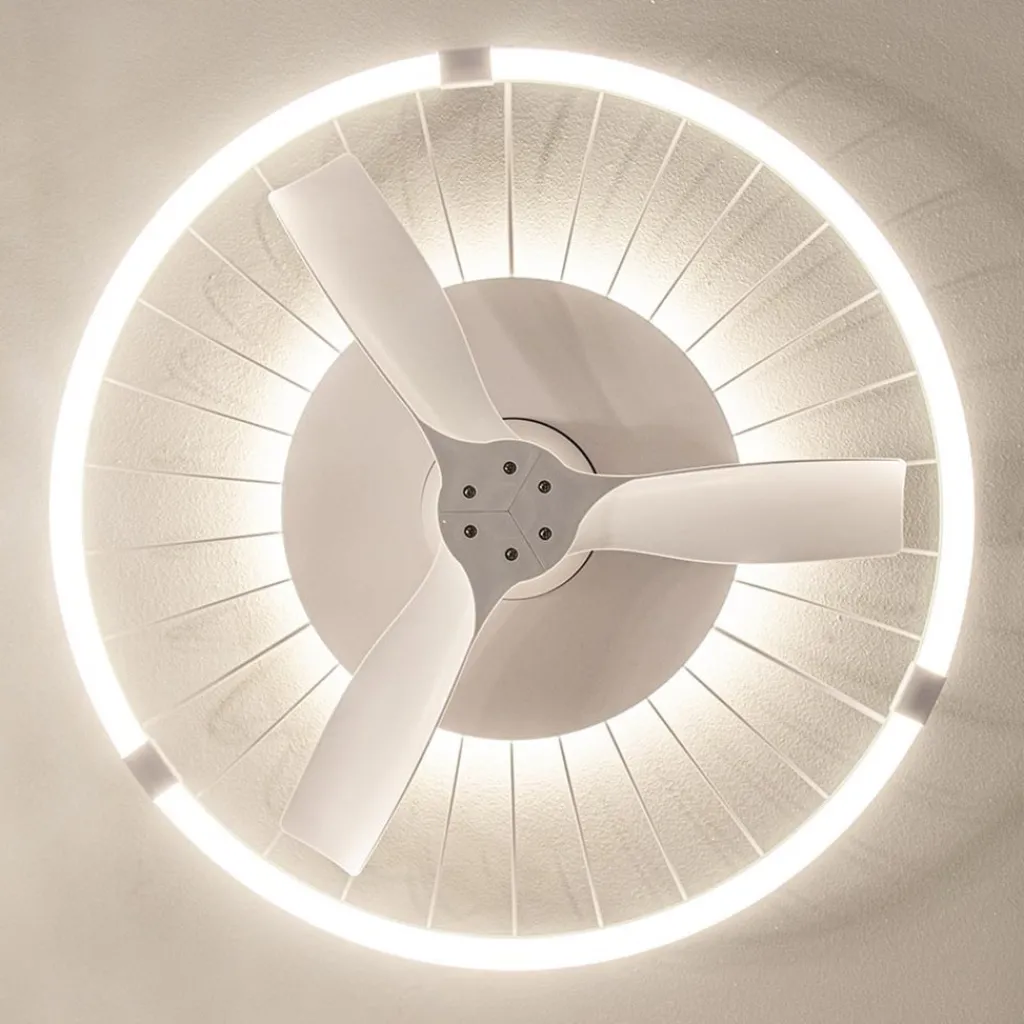 Moderne plafondventilator wit inclusief LED verlichting>Straluma Sale